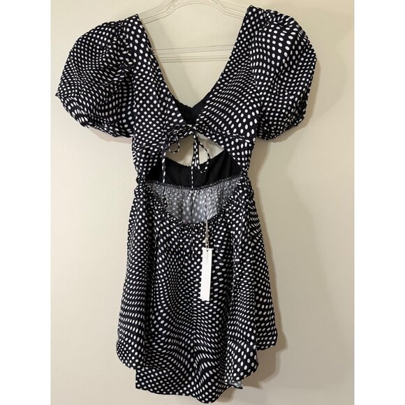 For Love & Lemons ANYA PUFF SLEEVE MINI DRESS NWT Small $234 - Picture 10 of 11